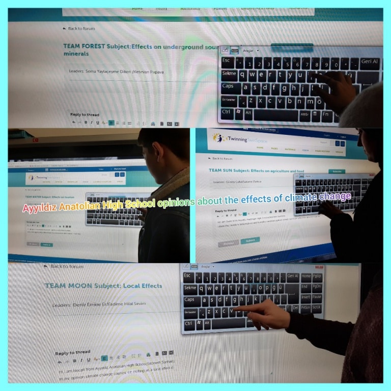 Pursaklar Ayyıldız Anadolu Lisesi Future is in our Hands Modül 1 etkinlikleri